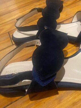 Pie Santo Navy Blue Sandals